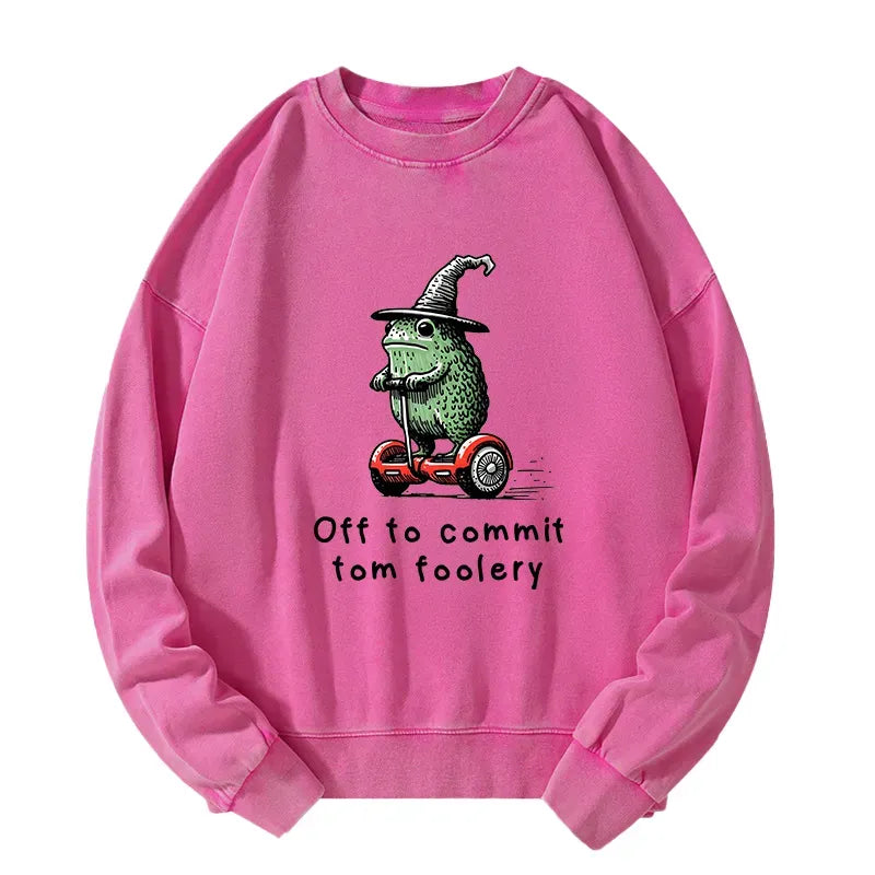 Japanese Streetwear Washed Sweatshirt