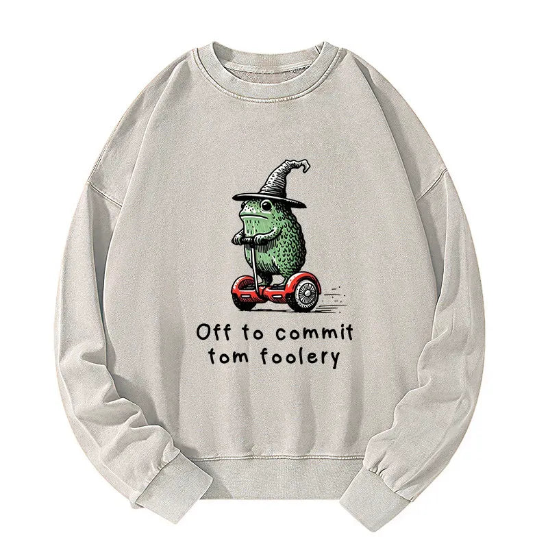 Frog Riding Balance Scooter Sweatshirt