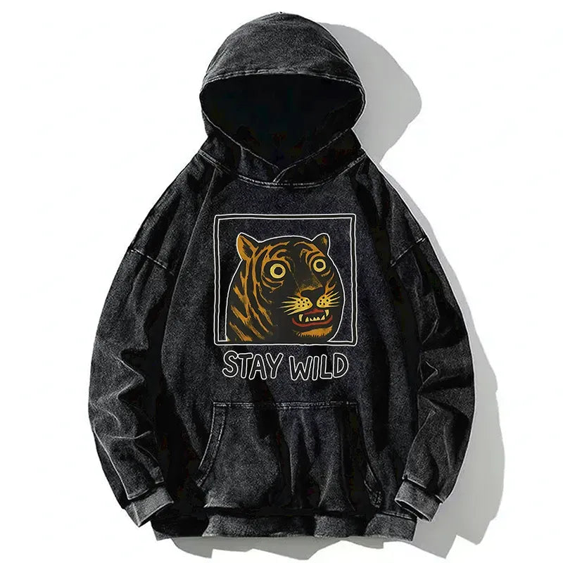 Japanese Style Tiger Hoodie for Streetwear