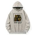 Cute Tiger Washed Hoodie for Daily Wear