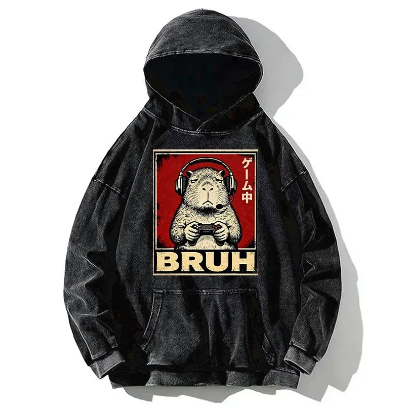 funny capybara hoodie for daily wear