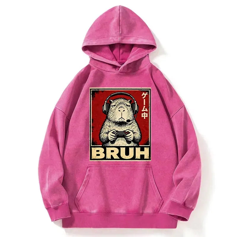 japanese style capybara hoodie trendy