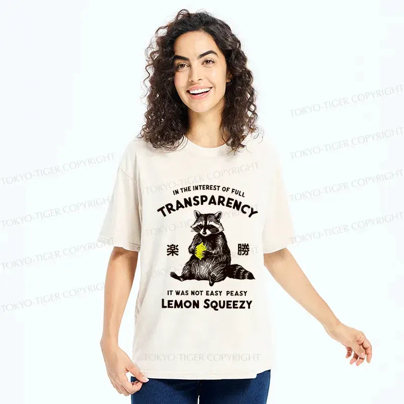 Japanese Vintage Raccoon T-Shirt for Daily Wear