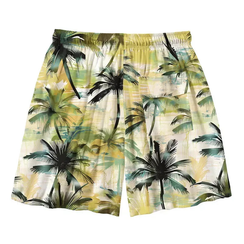 Palm Tree Print Mens Swim Trunks on Sale