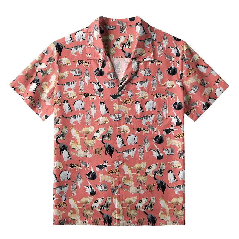 Kyoto-Lion Cats Collection Aloha Hawaiian Shirt