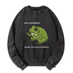 Japanese Washed Sweatshirt for Streetwear