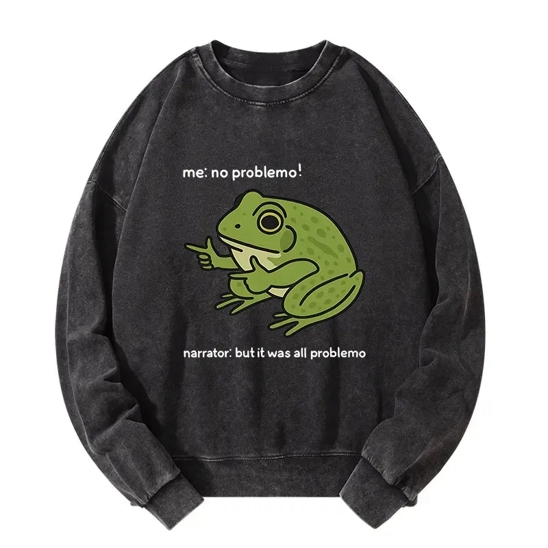 Japanese Washed Sweatshirt for Streetwear