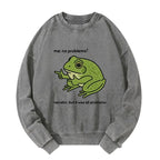 Stupid Frog Meme Sweatshirt for Daily Wear