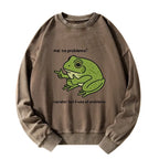 Stupid Frog Meme Sweatshirt for Daily Wear