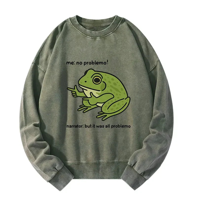 Japanese Washed Sweatshirt for Streetwear