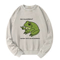 Kyoto-Lion Stupid Frog Meme Washed Sweatshirt
