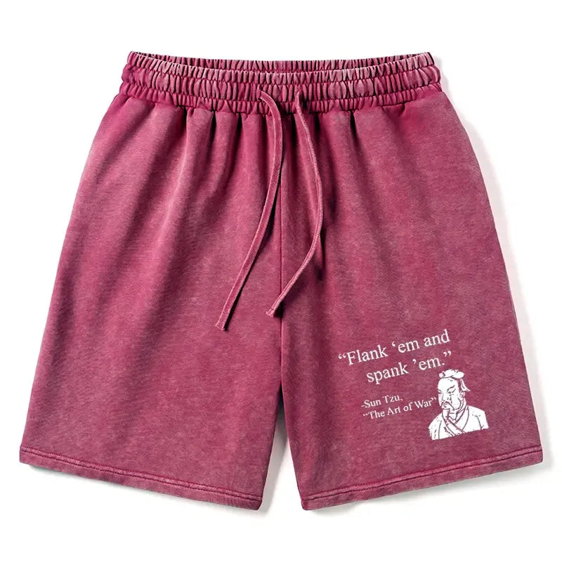Funny Washed Shorts for Summer