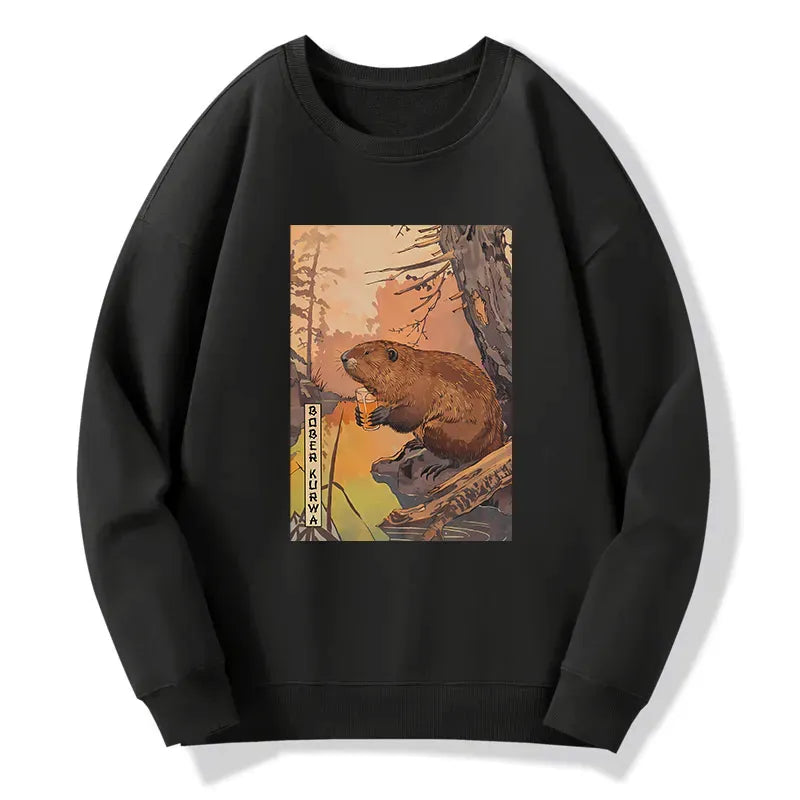 Retro Japanese sweatshirt on sale for men