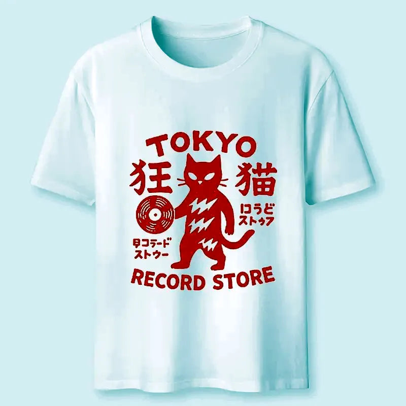 Japanese Cat T-Shirt for Everyday Wear