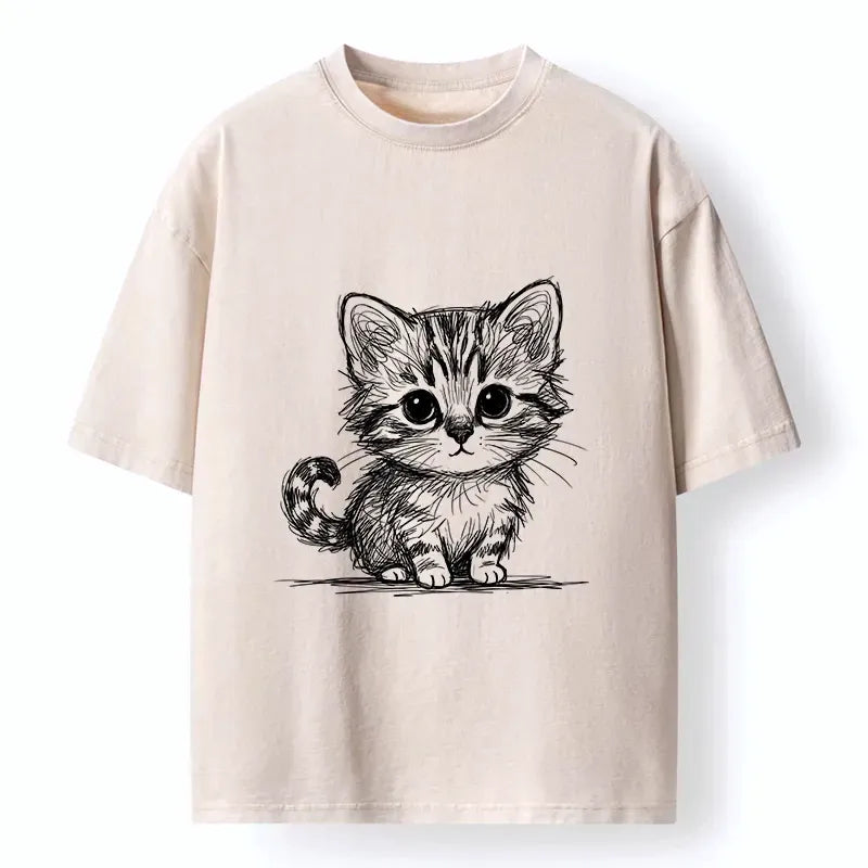 Unisex Cat T-Shirt for Daily Wear
