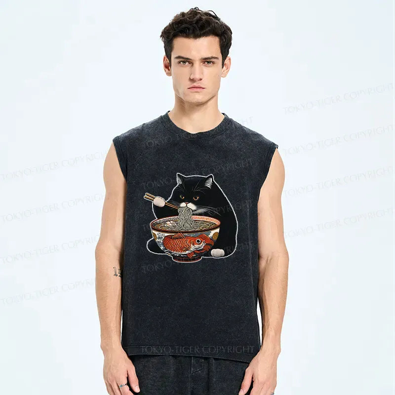 Japanese Washed Unisex Tank Top for Streetwear