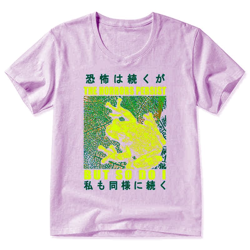 japanese frog v neck t shirt