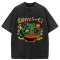 Kyoto-Lion Frog Obsessed With Ramen Washed T-Shirt