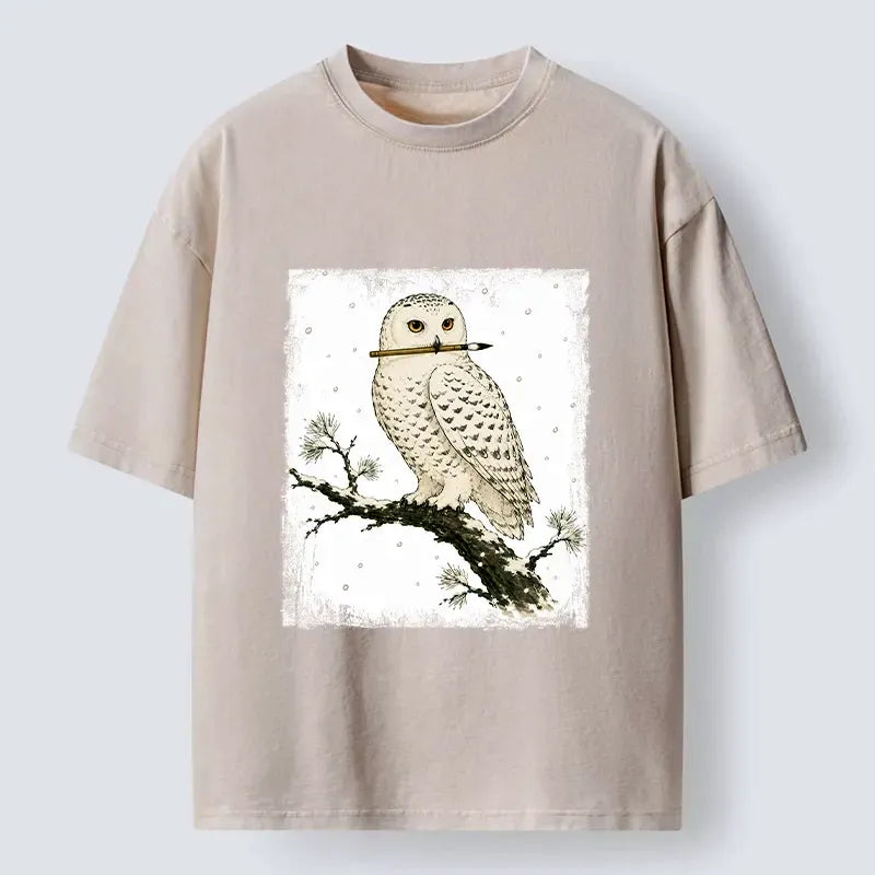Snow Owl Painter Washed T-Shirt