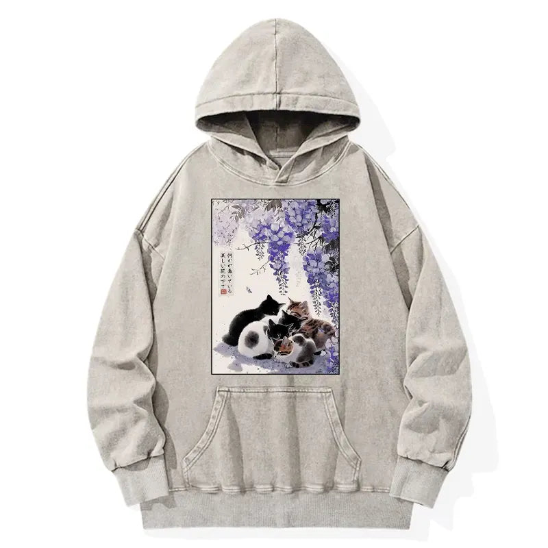 Kyoto Lion Cat Hoodie for Streetwear