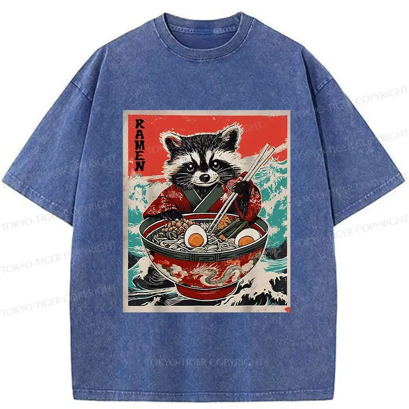 Vintage Raccoon Ramen Unisex Tee