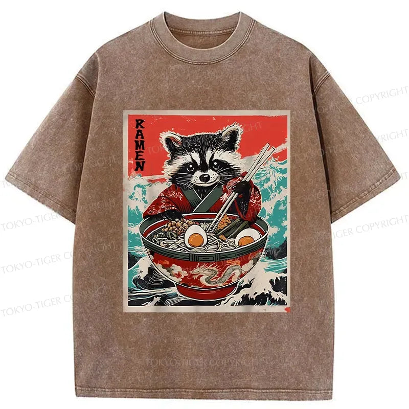 Cute Ramen-loving Raccoon Casual Top