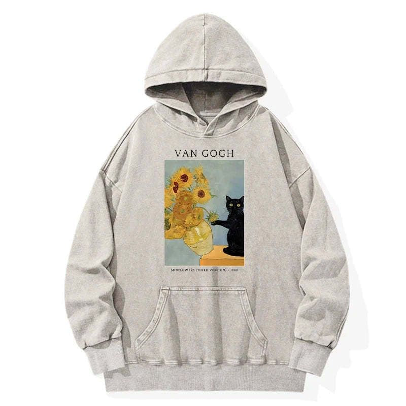 japanese vintage sunflower hoodie gift