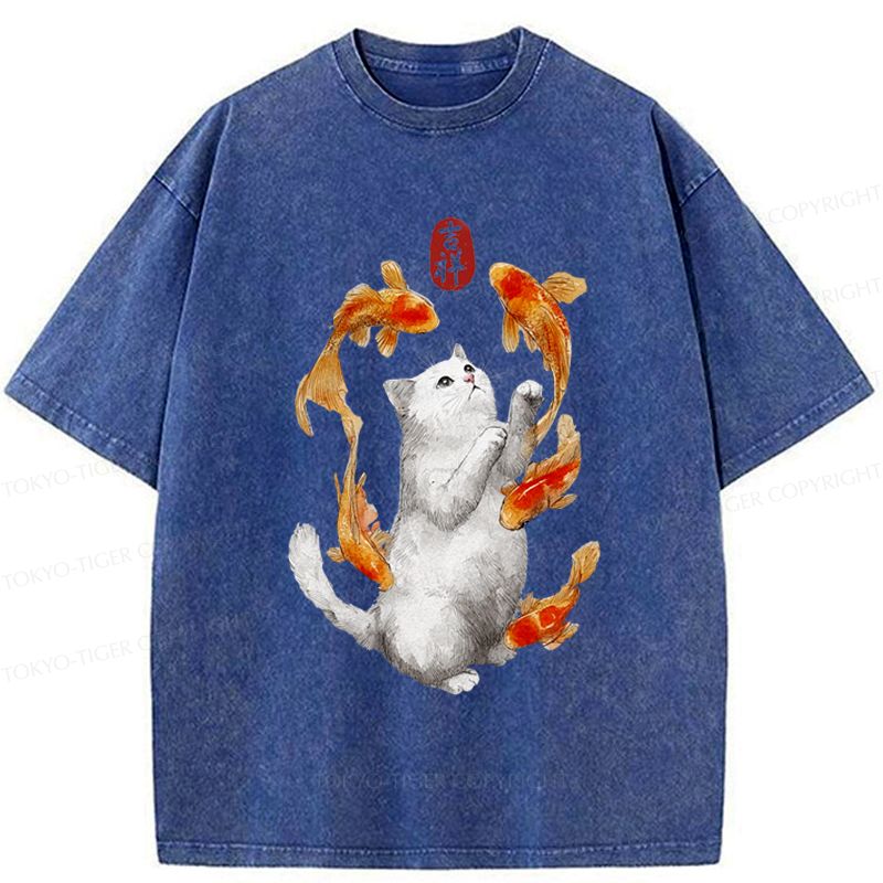 Vintage Ukiyo-e Fish T-Shirt for Summer