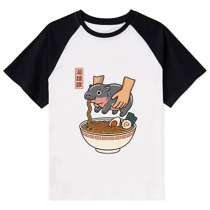 Kyoto Lion Raglan T-shirt for Daily Wear