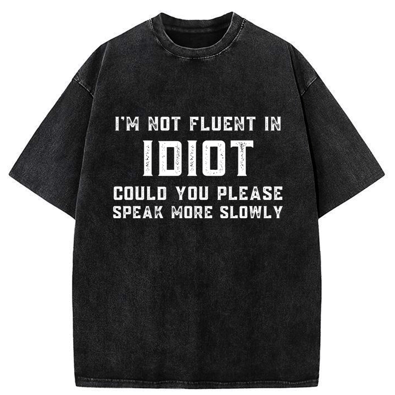 Kyoto-Lion Sarcastic Mode On Washed T-Shirt