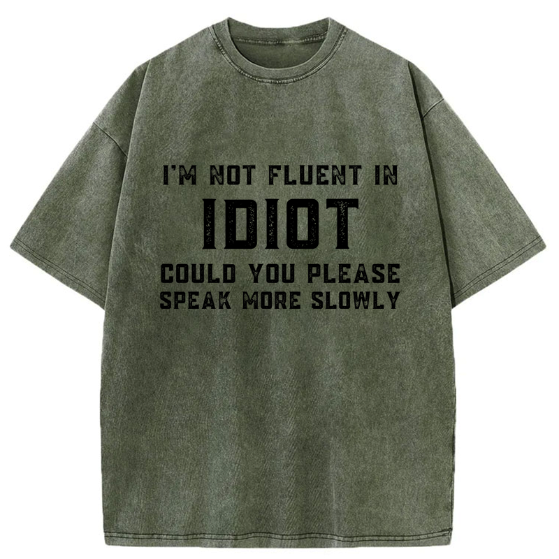 Kyoto-Lion Sarcastic Mode On Washed T-Shirt