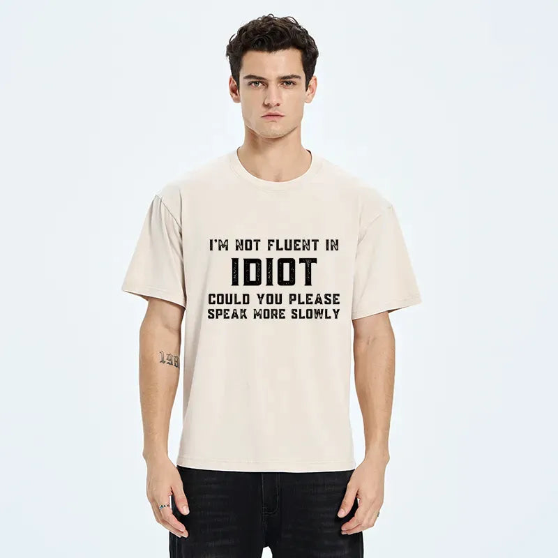 Kyoto-Lion Sarcastic Mode On Washed T-Shirt