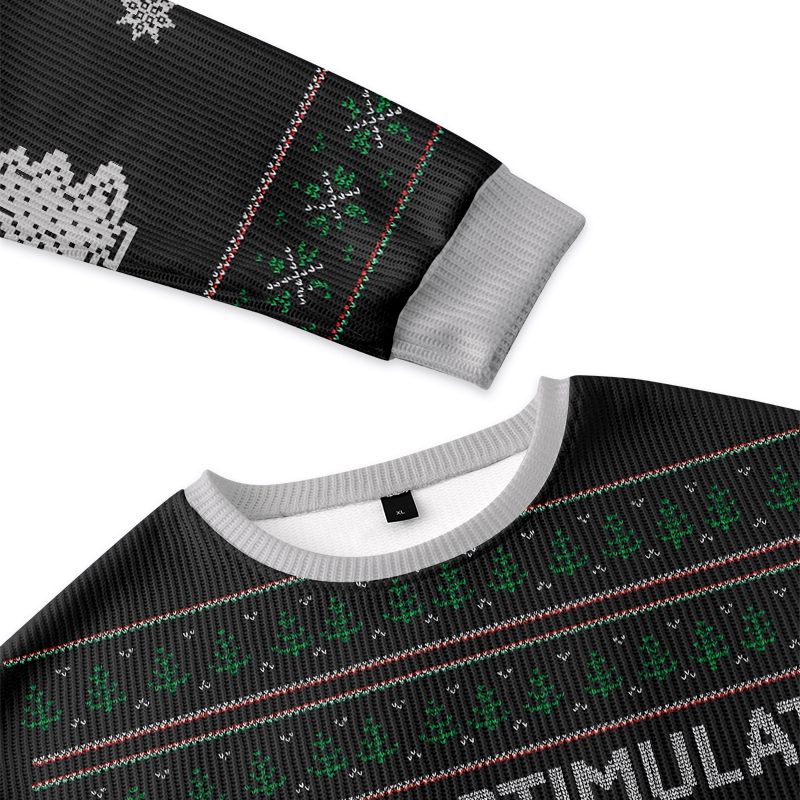 psychotic but festive christmas sweater for party