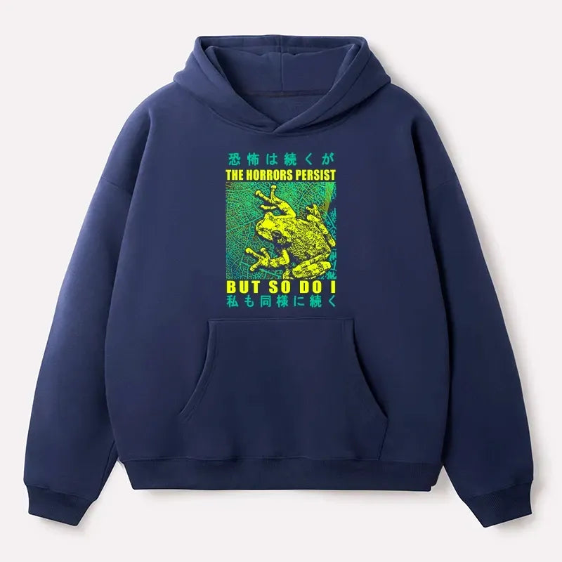 Kyoto-Lion The Horrors Persist Frog Adult Fleece Hoodie
