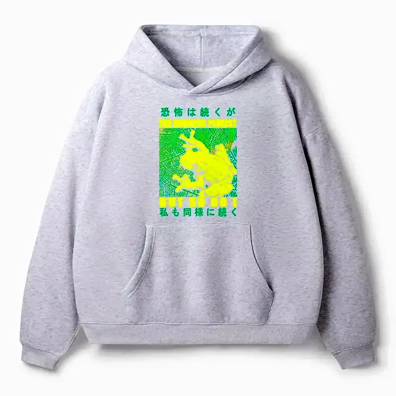 Kyoto-Lion The Horrors Persist Frog Adult Fleece Hoodie