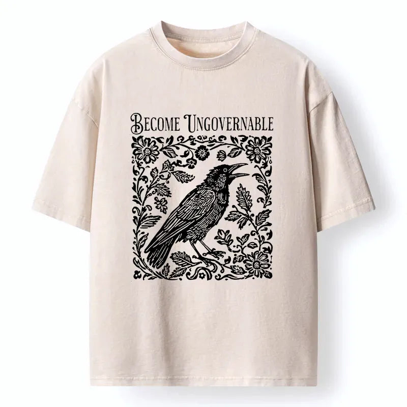 Crow Ukiyo-e Unisex T-Shirt for Casual