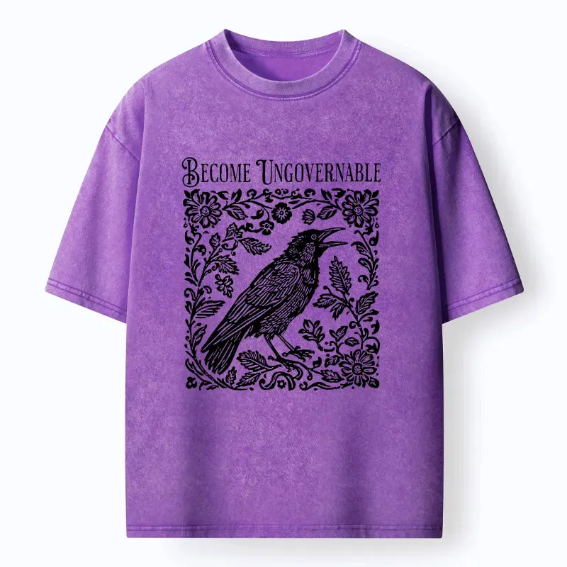 Crow Ukiyo-e Unisex T-Shirt for Casual