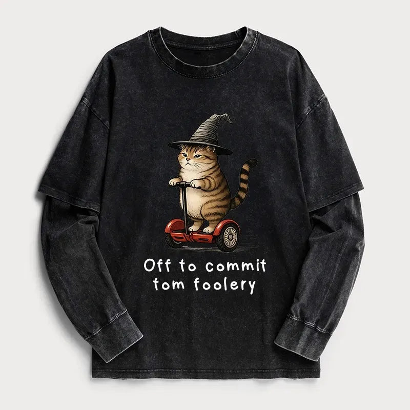Orange Cat Riding Segway T-Shirt Limited Edition