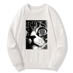 Scary Cat Japanese Sweatshirt Gift Idea