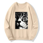 Scary Cat Japanese Sweatshirt Gift Idea