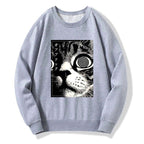 Scary Cat Japanese Sweatshirt Gift Idea