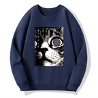 Scary Cat Japanese Sweatshirt Gift Idea