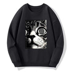 Japanese Scary Cat Sweatshirt for Men