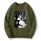Japanese Scary Cat Sweatshirt for Men
