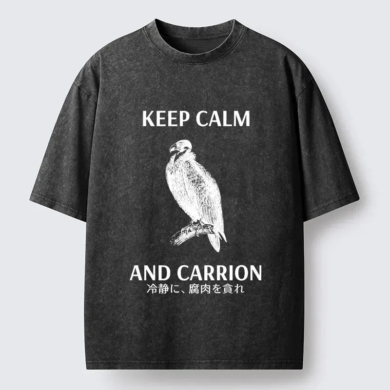 dark humor washed t-shirt for men