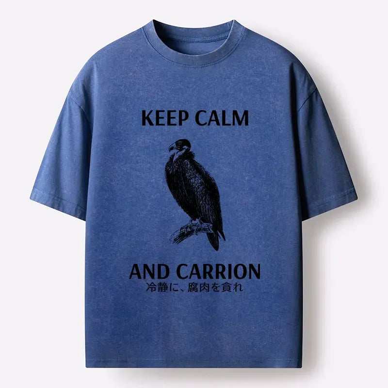 dark humor washed t-shirt for men