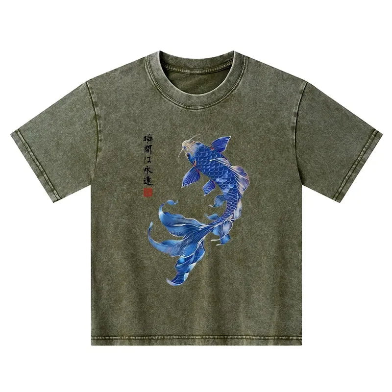 Kids Japanese Streetwear Koi T-Shirt