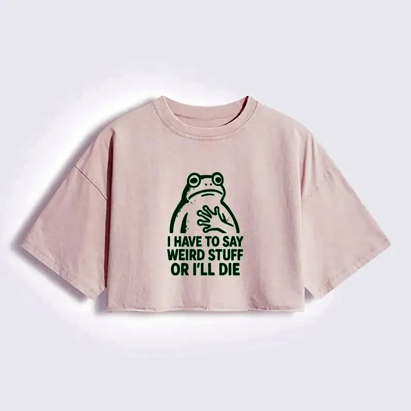 Japanese Washed Crop T-Shirt for Streetwear