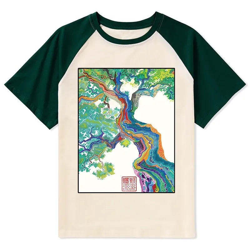 Japanese Raglan T-Shirt for Daily Wear