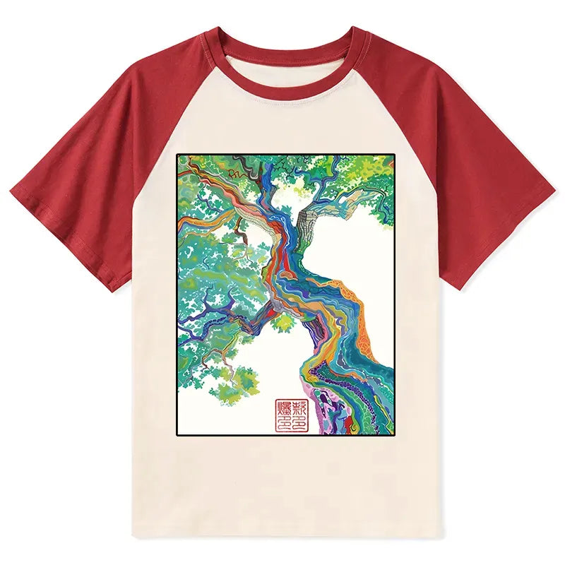 Colorful Magic Tree Japanese T-Shirt